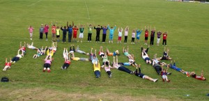 Showing support for the "Make Your Mark for Cancer" walk